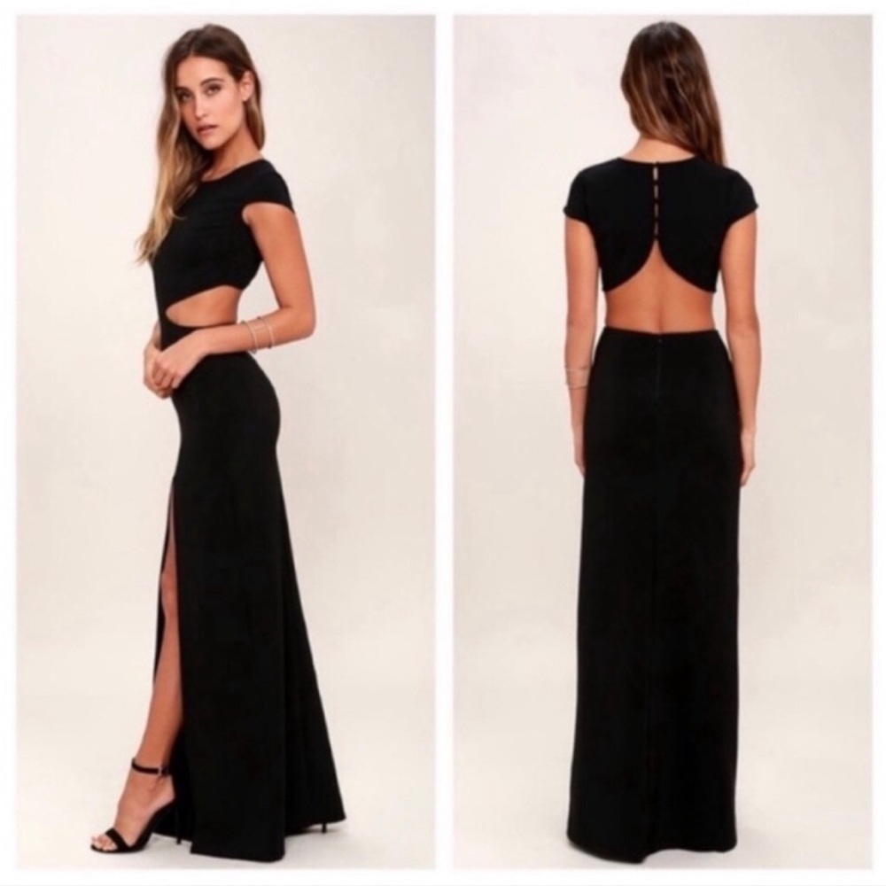Lulus Conversation Piece Backless Maxi Dress